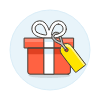 Gift Box Tag Illustration from UX Colors Set