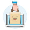 Online Shop Laptop 1 Illustration from UX Colors Set