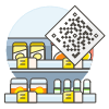 Qr Grocery Shopping Illustration from UX Colors Set