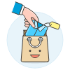 Shopping Bag Add 2 1 Illustration from UX Colors Set