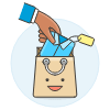 Shopping Bag Add 2 3 Illustration from UX Colors Set