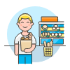Bakery Shopping 1 5 Illustration from UX Colors Set