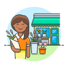 Flower Shopping 1 2 Illustration from UX Colors Set