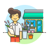 Flower Shopping 1 4 Illustration from UX Colors Set