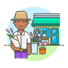 Flower Shopping 1 5 Illustration from UX Colors Set