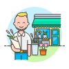 Flower Shopping 1 6 Illustration from UX Colors Set