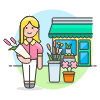 Flower Shopping 2 3 Illustration from UX Colors Set