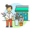 Flower Shopping 2 4 Illustration from UX Colors Set