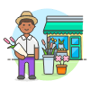 Flower Shopping 2 5 Illustration from UX Colors Set