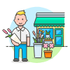 Flower Shopping 2 6 Illustration from UX Colors Set