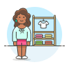 Garment Shopping 3 4 Illustration from UX Colors Set