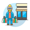 Grocery Shopping 1 6 Illustration from UX Colors Set
