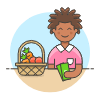 Grocery Shopping 2 3 Illustration from UX Colors Set