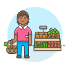 Grocery Shopping 3 3 Illustration from UX Colors Set