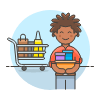 Grocery Shopping Cart 3 Illustration from UX Colors Set