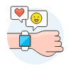 Smart Watch Message 1 Illustration from UX Colors Set