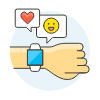 Smart Watch Message 2 Illustration from UX Colors Set