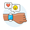 Smart Watch Message 3 Illustration from UX Colors Set