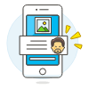 Phone Comment Image 2 3 Illustration from UX Colors Set