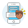 Phone Comment Text 2 Illustration from UX Colors Set