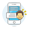 Phone Comment Text 3 Illustration from UX Colors Set