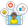 Voicechat 3 Illustration from UX Colors Set