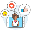 Voicechat 4 Illustration from UX Colors Set