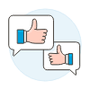 Discuss Like 1 Illustration from UX Colors Set