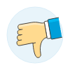 Dislike Hand 2 Illustration from UX Colors Set