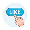 Hand Click Like 1 Illustration from UX Colors Set