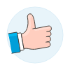 Like Hand 1 Illustration from UX Colors Set