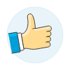Like Hand 2 Illustration from UX Colors Set