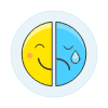 Emoji Happy Sad 1 illustration - Free transparent PNG, SVG. No sign up needed.
