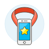 Phone Medal Illustration from UX Colors Set | Free Download as SVG Vector and Transparent PNG | Streamline illustrations