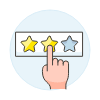 Rating Click 2 1 Illustration from UX Colors Set