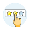Rating Click 2 2 Illustration from UX Colors Set