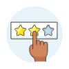 Rating Click 2 3 Illustration from UX Colors Set