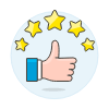 Rating Like 1 Illustration from UX Colors Set