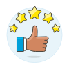 Rating Like 3 Illustration from UX Colors Set