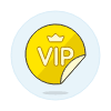 Gold Vip Sticker Illustration from UX Colors Set