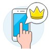 Phone Crown Tap 1 Illustration from UX Colors Set