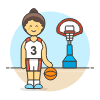 Sports Basketball 17 Illustration from UX Colors Set