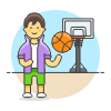 Sports Basketball 5 Illustration from UX Colors Set