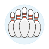 Sports Bowling Pins Illustration from UX Colors Set