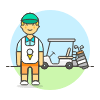 Sports Caddy Golf 1 Illustration from UX Colors Set