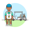 Sports Caddy Golf 2 Illustration from UX Colors Set