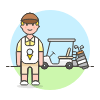 Sports Caddy Golf 3 Illustration from UX Colors Set