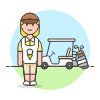 Sports Caddy Golf 6 Illustration from UX Colors Set