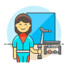 Fitness Gym 3 Illustration from UX Colors Set