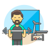 Fitness Gym 6 Illustration from UX Colors Set